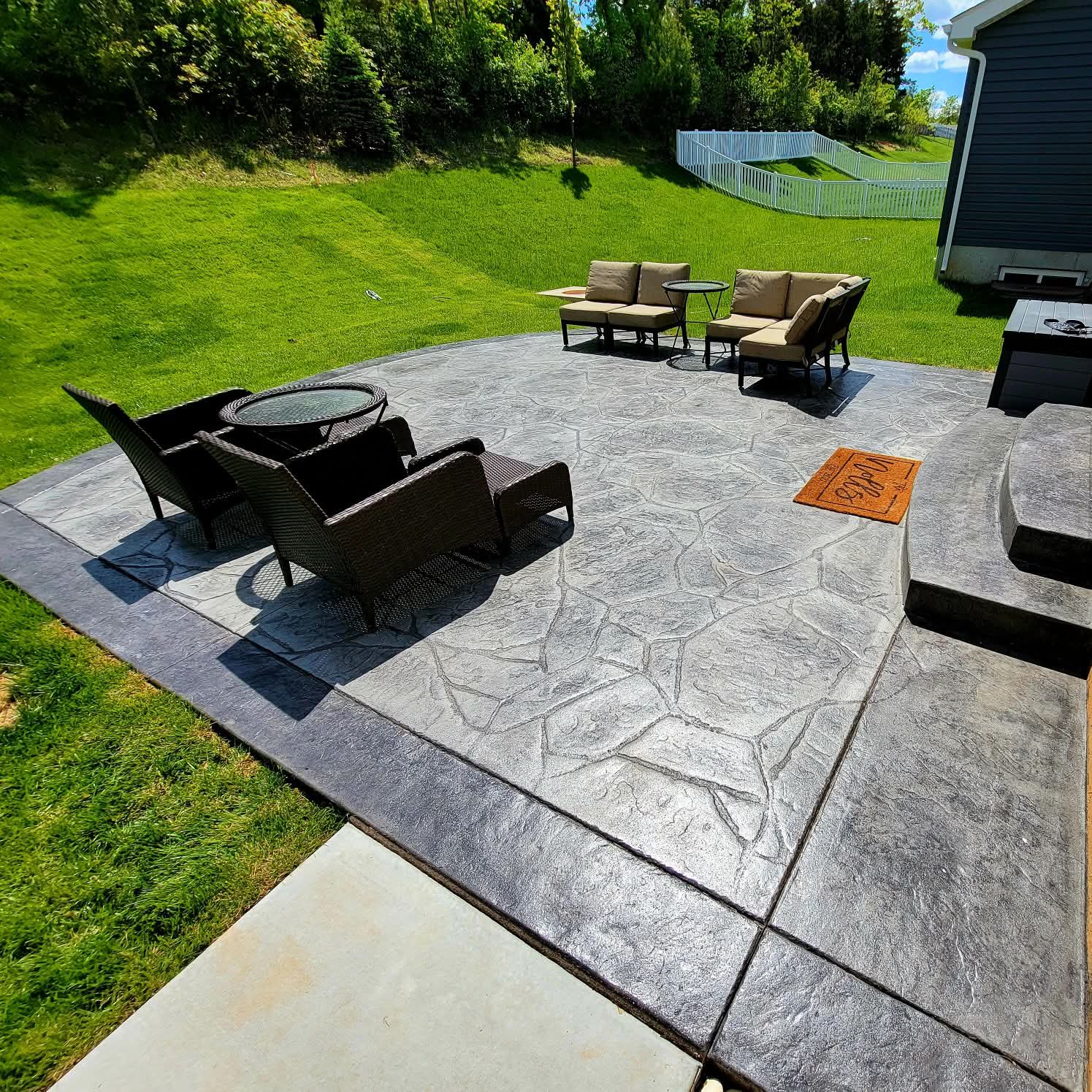 Stamped concrete patio project example